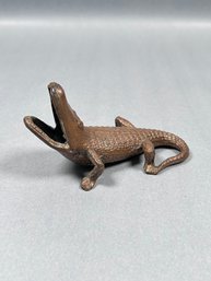 Brass Alligator Figurine