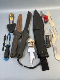 Lot Of 9 Different Knives.