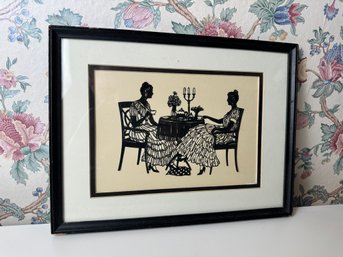 Vintage Cameo Art Of Two Ladies