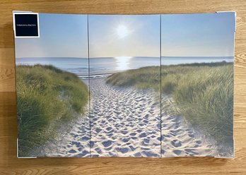 3 Canvas Beach Walk Scene