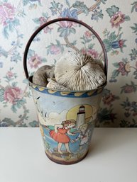 Vintage Bucket Full Of Shells