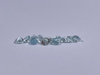 Lot Of 4mm Aquamarine Cut Stones