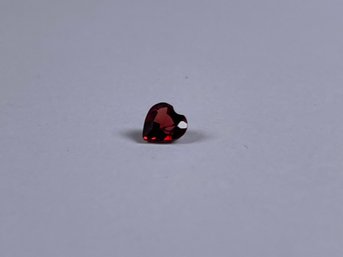 Single 6mm Garnet Heart Cut Stone