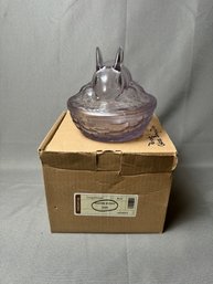 Longaberger Easter Bunny Purple Candy Dish