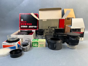 Various Camera And Film Viewing Equipment.