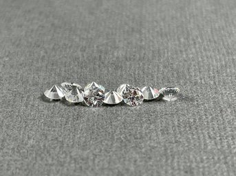 Lot Of 4mm White Zircon Cut Stones
