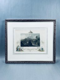 Antique Hand-colored Engraving 'Head Waters Of The Juniata, Allegheny Mountains, Pennsylvania
