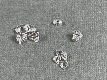 Mixed Lot Of Cubic Zirconia Stones - Hearts & Oval