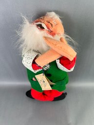 Annalee Christmas Santa  Doll Laying Down