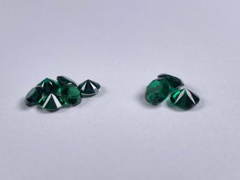 Mixed Lot Of Synthetic Emeralds - 4mm & 5mm