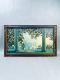 Framed Lithograph, 1922 Painting 'Daybreak' By American Artist Maxfield Parrish