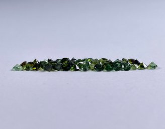 Lot Of Green Tourmaline Cut Stones - 3mm