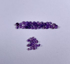 Mixed Size Lot Of Amethyst Cut Stones - 2mm & 3.25mm