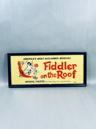 Vintage Fiddler On The Roof Broadway Promotional Poster