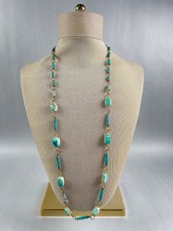 Vintage Beaded Scarab Necklace