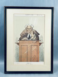Antique Vanity Fair Print, Judges, No. 7 - Judges The Claimant, No. 238 (By SPY)- May 24, 1873