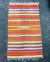 Vintage Nunez 100% Washable Wool Mexican Blanket
