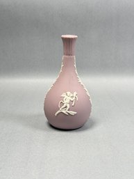 Wedgwood Jasperware Seasons Bud Vase In A Rare Lilac Colorway