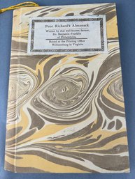 Vintage Poor Richards Almanack By Dr Benjamin Franklin.