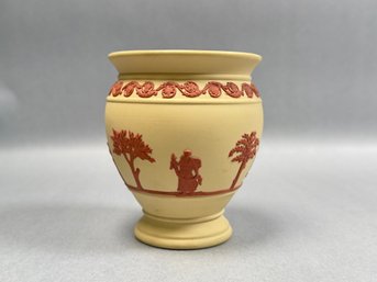 VTG Wedgwood Porcelain Jasperware Primrose Yellow Terracotta Urn Vase Rare