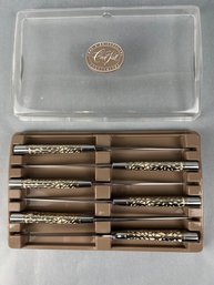 Set Of 6 Carvel Hall Steak Knives With Case.