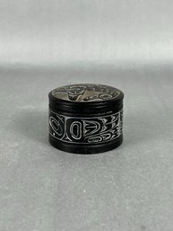 Hand Carved Killer Whale Makah Trinket Box
