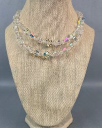 Light Iridescent Choker Crystal Necklace