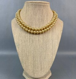 Golden Pearl Choker Necklace