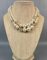 Faux Pearl Choker Necklace