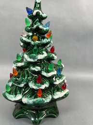 Vintage-style Green Ceramic Christmas Tree