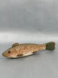 Vintage Hand-carved And Painted Wooden Fish Decoy