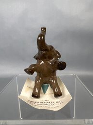 Vintage Hagen-Renaker Miniature Sitting Circus Elephant Figurine