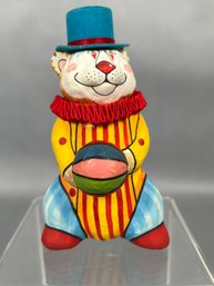Vintage Hand-painted Paper Mache Clown Ornament