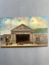 Vintage Postcard Shows The Famous Open-air Stage Of The Oberammergau Passion Play