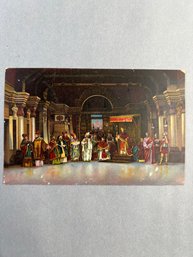Vintage Postcard Depicts The Biblical Scene Of Christ Before Herod