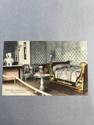 Vintage Colorized Postcard Depicting The Chambre De Napoléon Ier