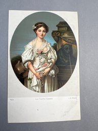 Fine Art Postcard Reproducing Jean-Baptiste Greuze's 1771–1772 Oil Painting La Cruche Cassée