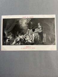 Vintage Black-and-white Art Postcard Depicting The Birth Of The Virgin (La Naissance De La Vierge)