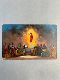 Vintage Early 20th-century Illustration Of The Ascension Of Christ, Postcard