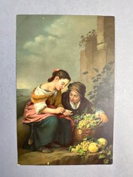 Vintage Postcard Reproduction Of The Little Fruit-Seller