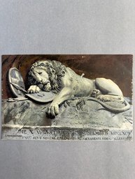 Vintage Postcard Depicting The Lion Monument (Löwendenkmal), A Famous Rock-relief Sculpture Located In Lucerne