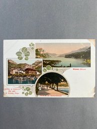 Vintage Swiss Multi-view Postcard Featuring Scenes Of Weesen On Lake Walen