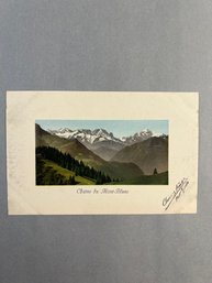 Vintage Postcard Of The Chaîne Du Mont-Blanc (Mont Blanc Massif)
