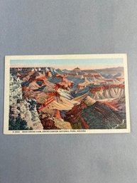 Vintage Postcard Depicting An Aerial View Of The Grand Canyon Titled 'Near Grand View