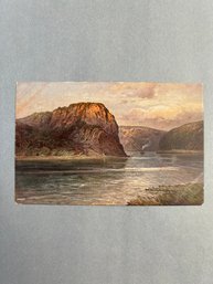 Vintage Postcard Depiction Of The Lorelei Rock On The River Rhine