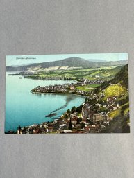 Vintage Postcard Appears To Show A Colorized Or Photochrom View Of Territet-Montreux