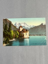 Vintage Postcard Depicting Chillon Castle (Château De Chillon)