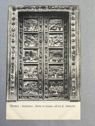 Vintage Postcard Depicting The Eastern Bronze Doors Of The Florence Baptistery (Battistero Di San Giovanni))