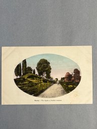 Vintage Postcard Depicts The Via Appia (Appian Way)