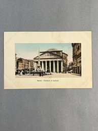 Vintage Postcard Depicting The Pantheon Of Agrippa In Rome, Italy